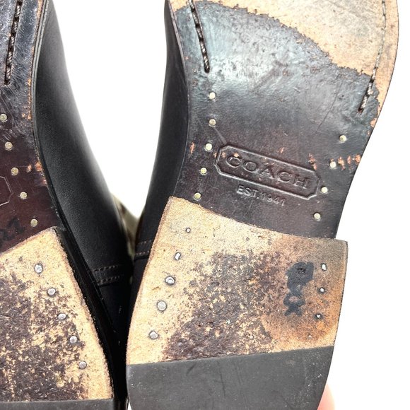 Coach Chrissi Monogram beige brown riding boots - Picture 8 of 9